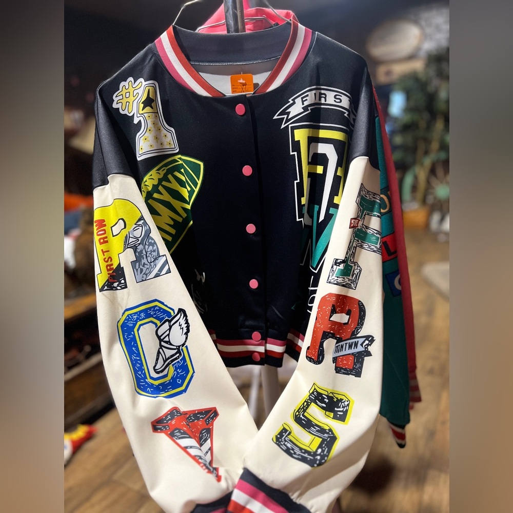 First row varsity jacket